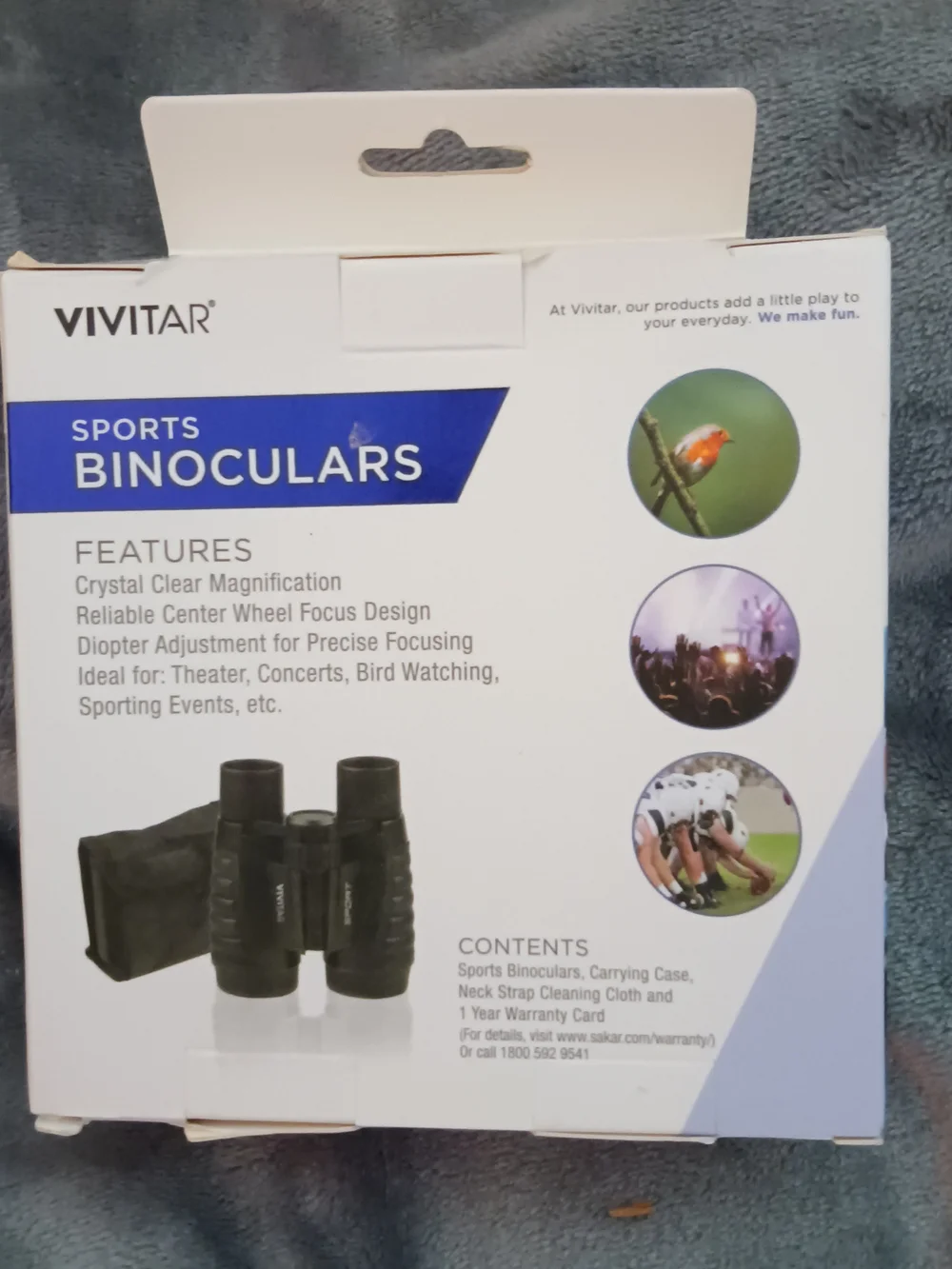 🌀Free With Purchase🌀Vivitar Black Sports Binoculars - Compact Outdoor Optics